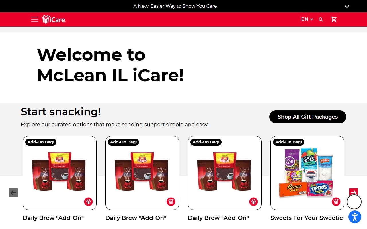 iCare McLean County care-package portal for the jail inmate population
